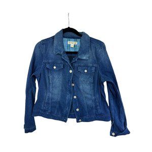 Vintage America Blues Denim Jacket‎ Pockets Western Outdoor Cowboy Farm Rodeo